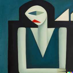 a representation of anxiety, painting by Kazimir Malevich generated by DALL·E 2